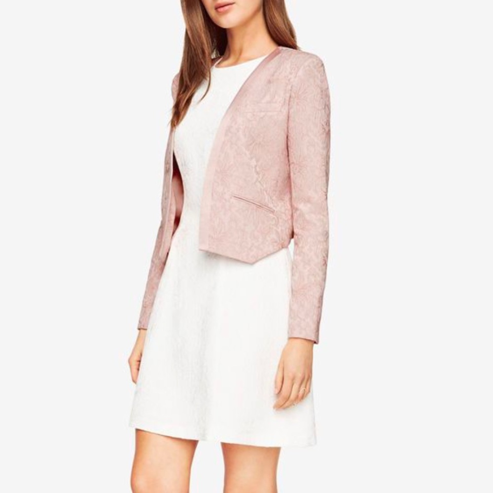 Blush jacquard floral blazer from BCBG Maxazria